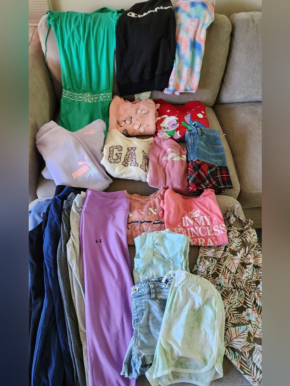 Lot Of Girls Size Medium 10/12 Assorted Clothing Shorts, Pants, Tops, Rompers
